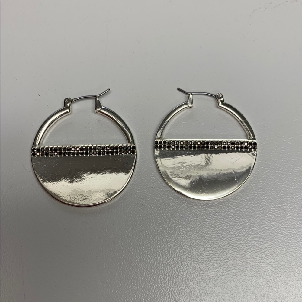 Elegant KC Design Silver Hoop Earrings
